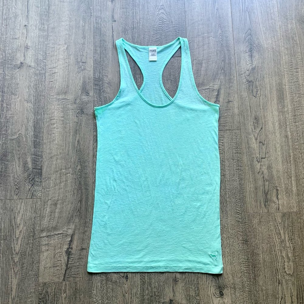 PINK Victoria's Secret Blue Racerback Tank